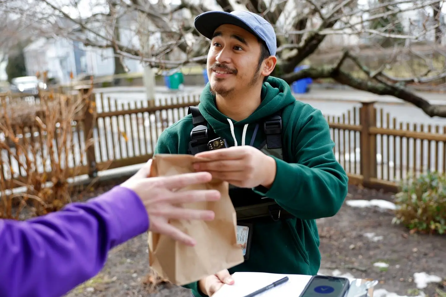 Cannabis delivery handoff
